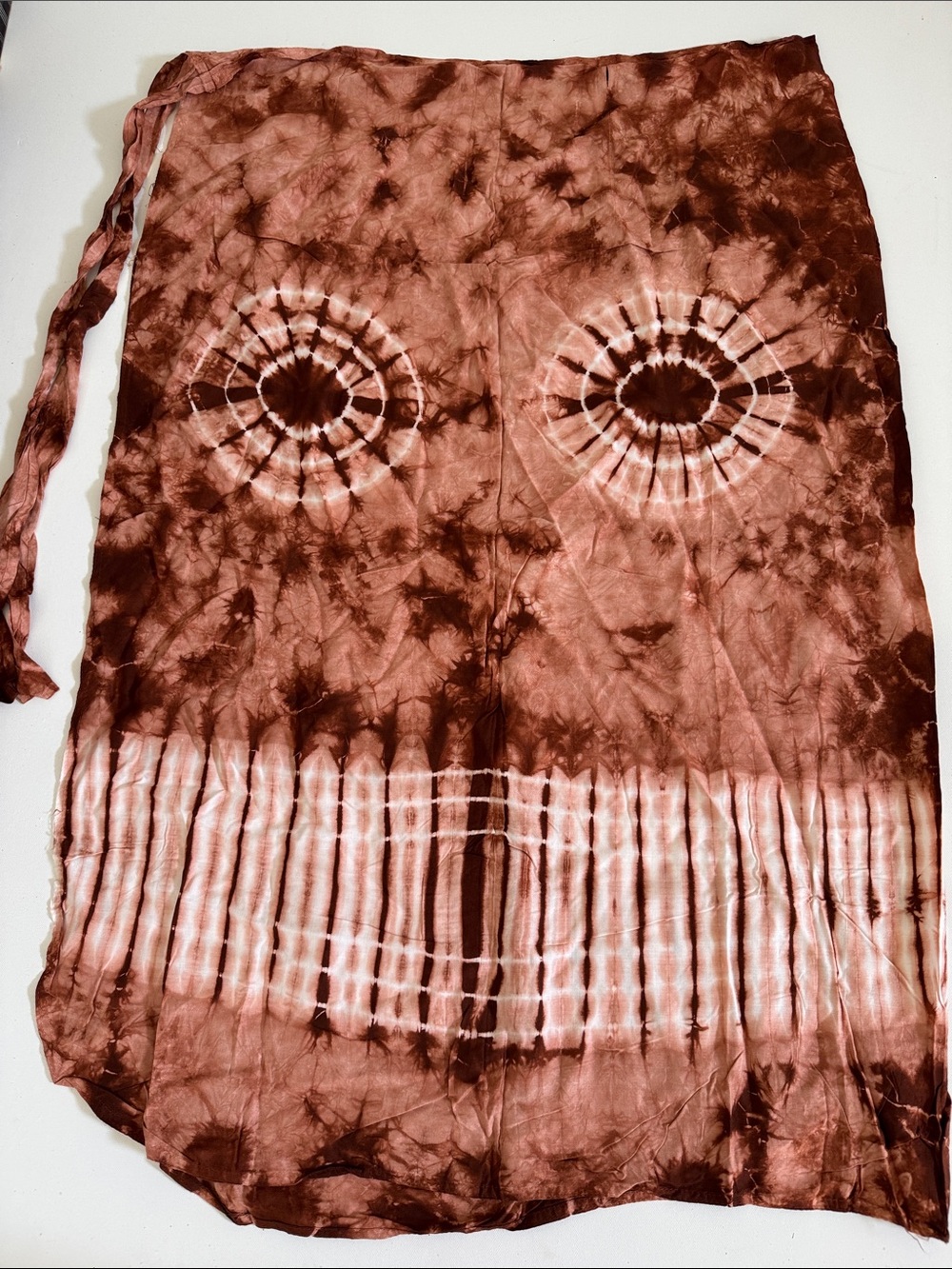 Tie-Dye Wrap Skirt (Sarong) in Brown